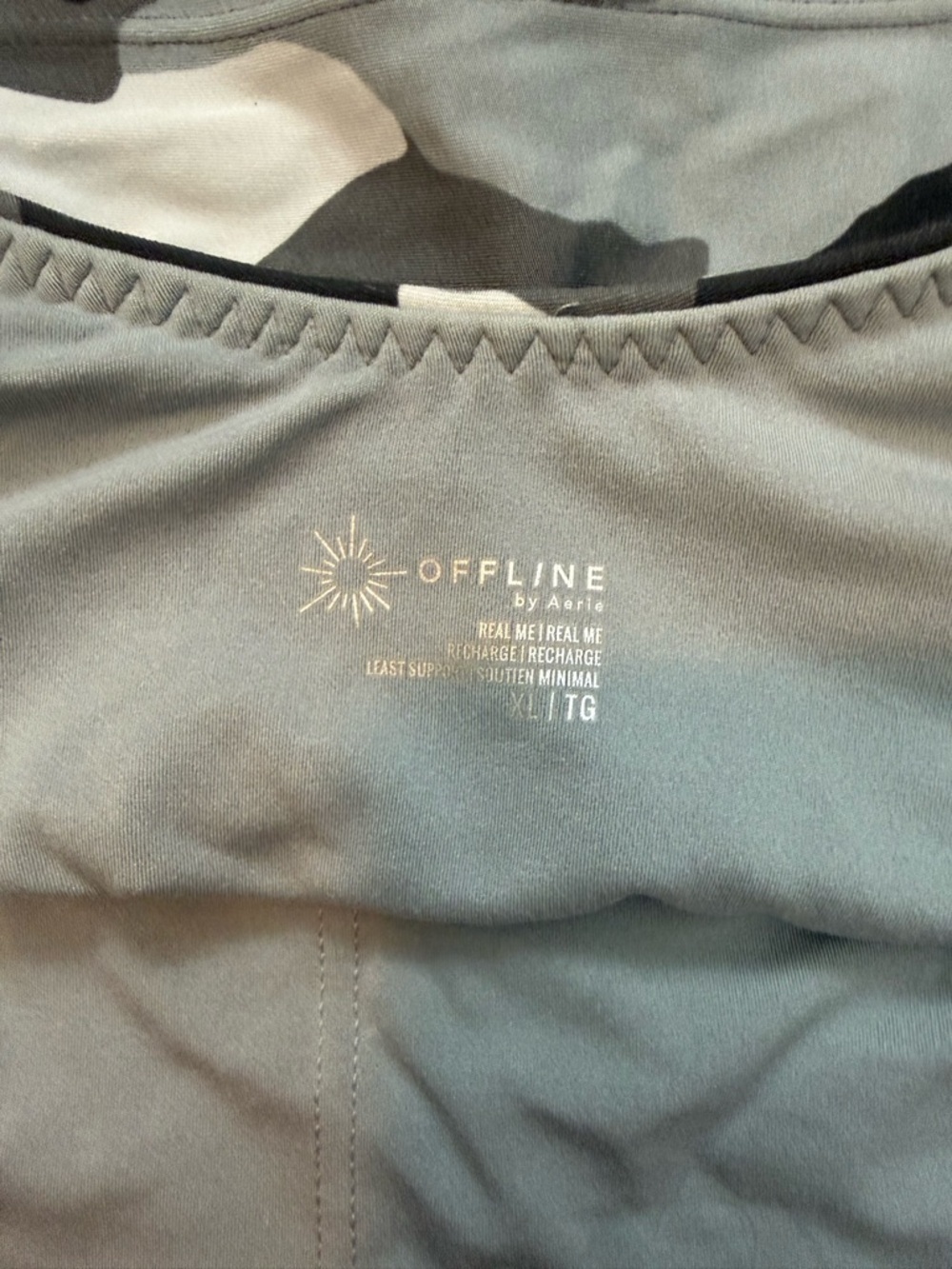 Aerie Offline Camo Cropped Tank with Built-In Bra - Picture 4 of 4